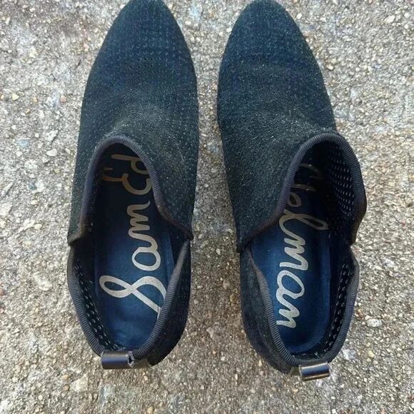 Sam Edelman Rio Suede Perforated Booties - Picture 7 of 11